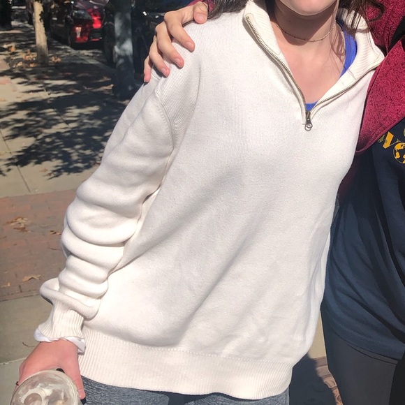 Creamy White Quarter Zip - Picture 2 of 6